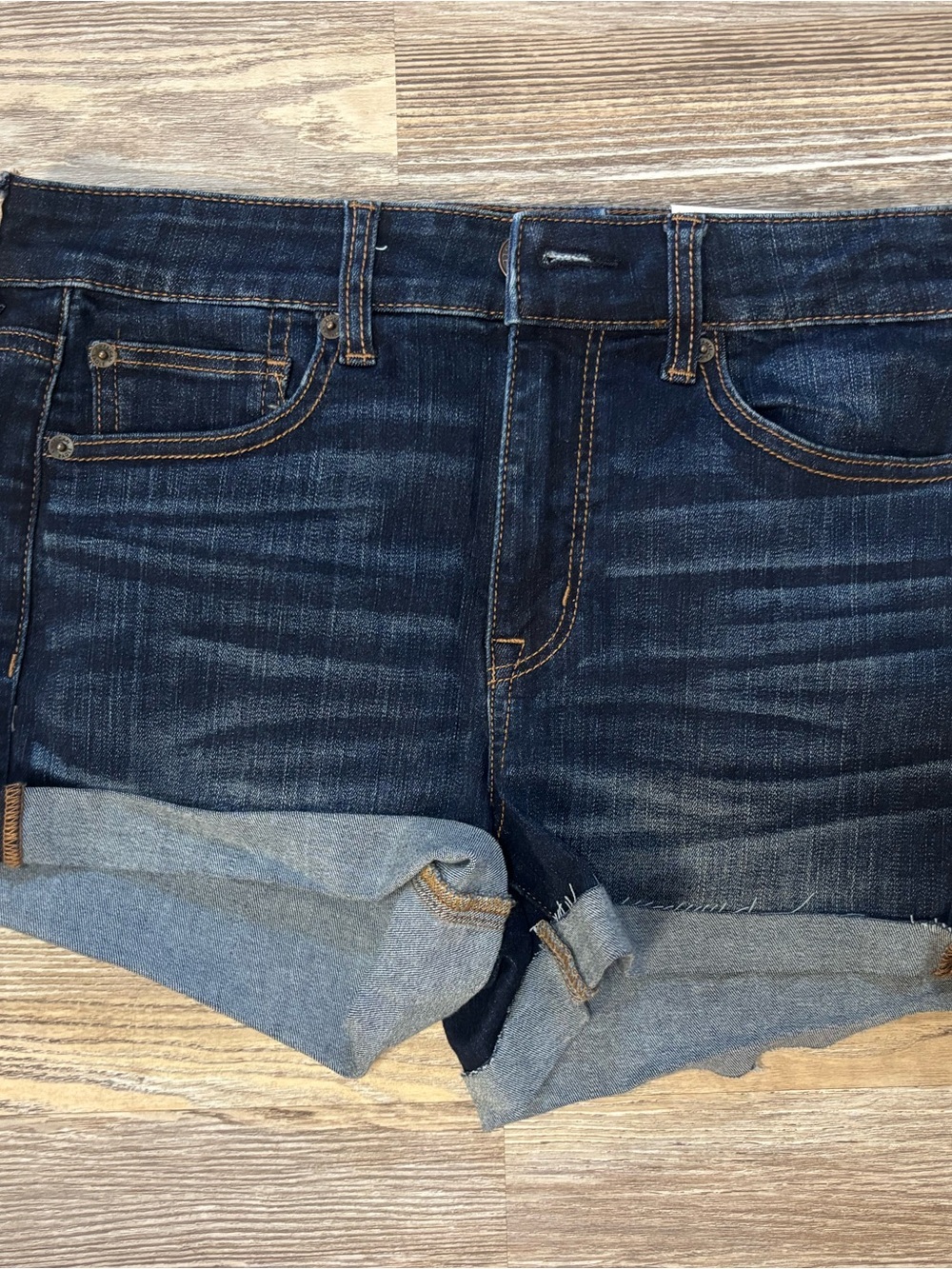 American Eagle Outfitters Dark Wash High Waist Denim Shorts